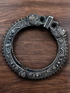 Ancient Touch Elephant Kada | Oxidised Bangles | Unique Openable Bracelet