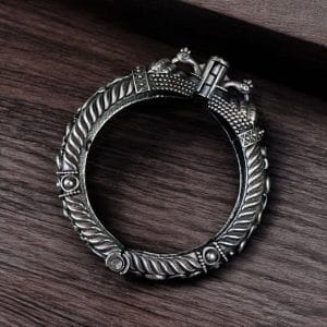 Antique Peacock Bracelet | Oxidized Openable Bangles | Traditional Kada