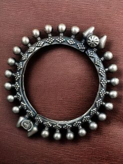 Antique Spike Bracelet | Oxidized Free-Size Bangles /Kada For Girls