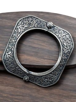 Ancient Look Floral Bracelet | Square Shape Kada / Bangle For Girls
