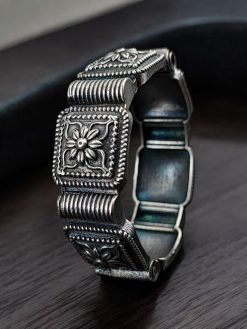 Oxidized Bracelet Square Design | Traditional Kada / Bangles For Girls