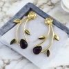 Handmade Gold Plated Contemporary Earrings | Best Light Weight Jewelry
