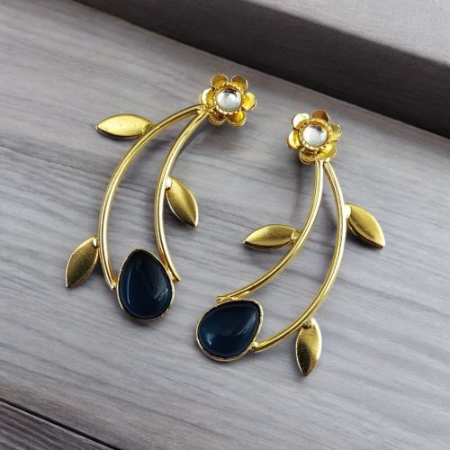 Handmade Gold Plated Contemporary Earrings | Best Light Weight Jewelry