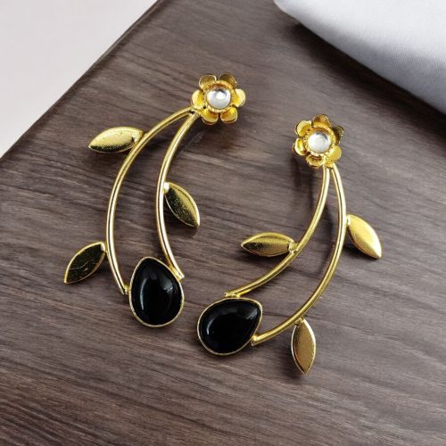 Handmade Gold Plated Contemporary Earrings | Best Light Weight Jewelry