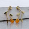 Handmade Gold Plated Contemporary Earrings | Best Light Weight Jewelry