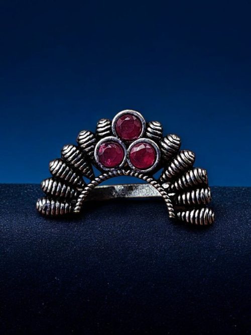 Traditional Maharashtrian Nath | Oxidised Marathi Nosepin Non-Piercing