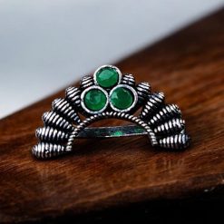 Traditional Maharashtrian Nath | Oxidised Marathi Nosepin Non-Piercing