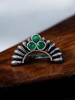 Traditional Maharashtrian Nath | Oxidised Marathi Nosepin Non-Piercing