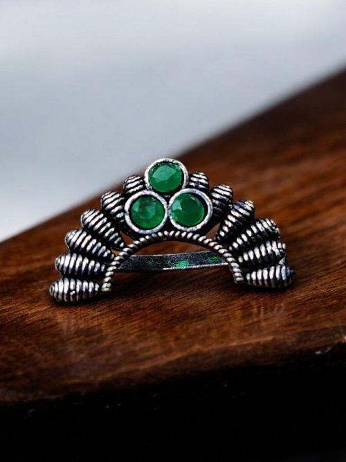 Traditional Maharashtrian Nath | Oxidised Marathi Nosepin Non-Piercing