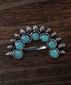 Oxidized Marathi Nosepin / Nath For Girls | Maharashtrian Press Nose Jewelry