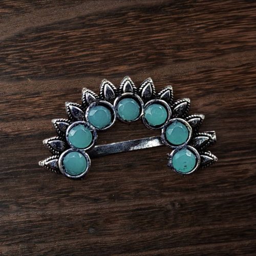 Oxidized Marathi Nosepin / Nath For Girls | Maharashtrian Press Nose Jewelry