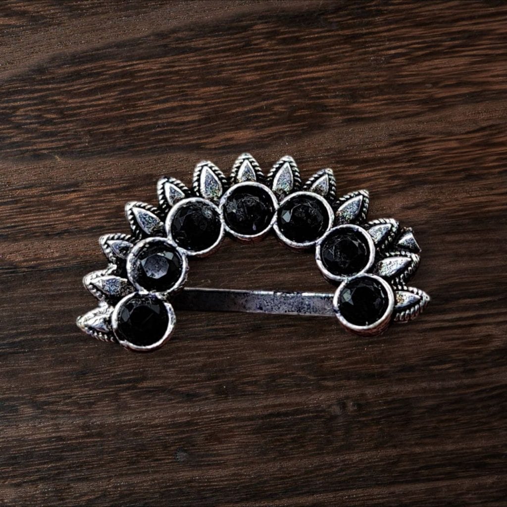 Bulk 662 Oxidized Marathi Nosepin / Nath For Girls | Best Maharashtrian Press Nose Jewelry - "Black"