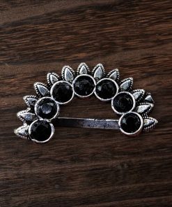Oxidized Marathi Nosepin / Nath For Girls | Maharashtrian Press Nose Jewelry