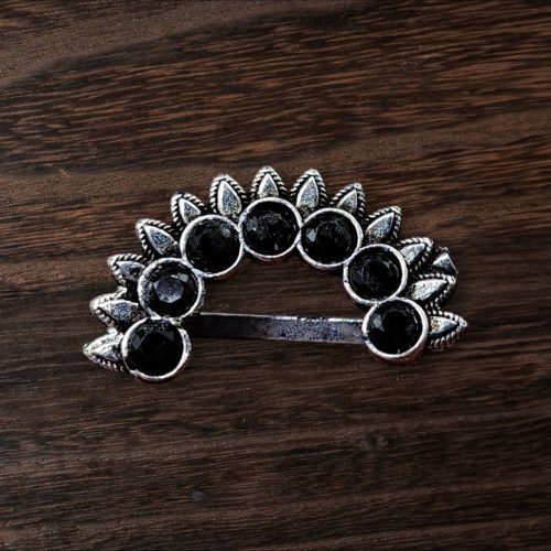 Oxidized Marathi Nosepin / Nath For Girls | Maharashtrian Press Nose Jewelry