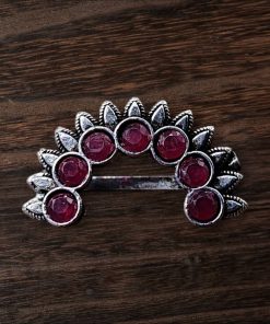 Oxidized Marathi Nosepin / Nath For Girls | Maharashtrian Press Nose Jewelry