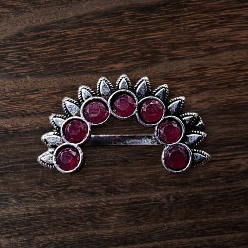 Oxidized Marathi Nosepin / Nath For Girls | Maharashtrian Press Nose Jewelry