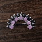 Oxidized Marathi Nosepin / Nath For Girls | Best Maharashtrian Press Nose Jewelry - "Babypink"