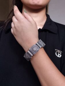 Oxidized Bracelet Square Design | Best Traditional Kada / Bangles For Girls