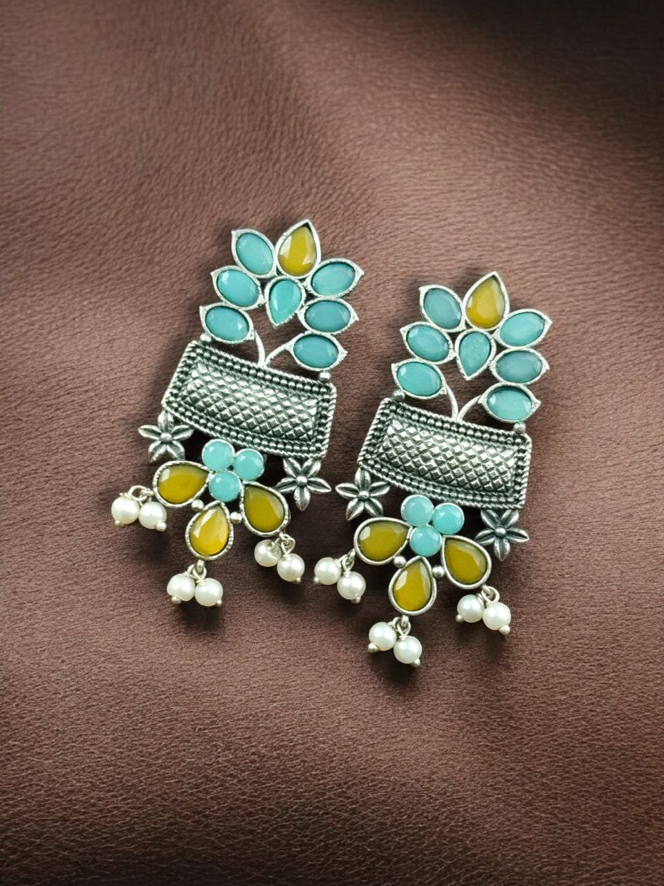 Silver Replica Earring | Antique Touch Oxidised Stud | Unique Silver Jewelry 11 Silver Replica Earring | Antique Touch Oxidised Stud | Unique Silver Jewelry - Image 12