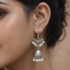 Silver Replica Jhumki | Adorable Light Weight Oxidized Jhumka Earrings 5 Silver Replica Jhumki | Adorable Light Weight Oxidized Jhumka Earrings