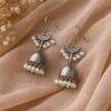 Silver Replica Jhumki | Adorable Light Weight Oxidized Jhumka Earrings