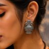 Silver Replica Kalash Stud | Unique Oxidized Earrings For Girls 6 Silver Replica Kalash Stud | Unique Oxidized Earrings for Girls