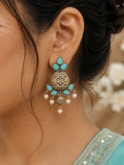 Silver Replica Kalash Earrings | Best Oxidised Light Weight Stud Jewelry