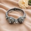Antique Silver Bracelet | Oxidized Kada with Stone Work | Best Openable Bangle 16 Antique Silver Bracelet | Oxidized Kada with Stone Work | Best Openable Bangle