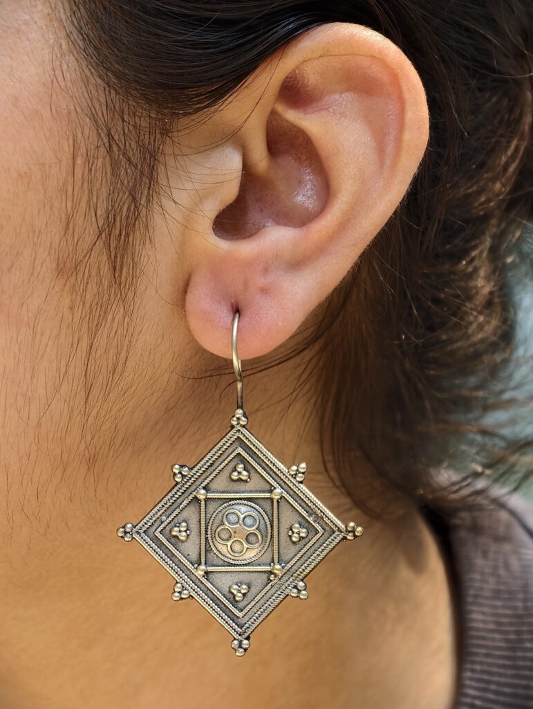 Silver Replica Hook Earrings | Antique Best Casual Wear Oxidised Jewelry