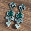 Light Weight Oxidized Silver Replica Stud Earrings | Silver Look Like Premium Jewelry