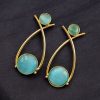 Indian Contemporary Earrings | Affordable Gold-Plated Partywear Earring For Girls