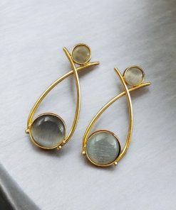 Indian Contemporary Earrings | Affordable Gold-Plated Partywear Earring For Girls
