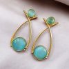 Indian Contemporary Earrings | Affordable Gold-Plated Partywear Earring For Girls