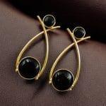 Indian Contemporary Earrings | Affordable Gold-Plated Partywear Earring For Girls