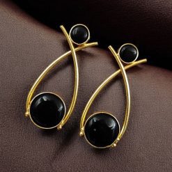 Indian Contemporary Earrings | Affordable Gold-Plated Partywear Earring For Girls