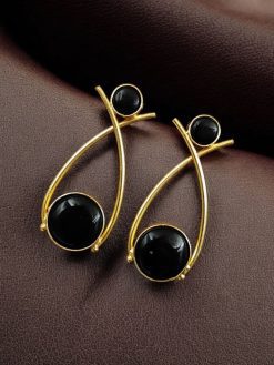 Indian Contemporary Earrings | Affordable Gold-Plated Partywear Earring For Girls