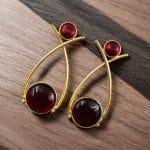 Bulk 70 Indian Contemporary Earrings | Affordable Gold-Plated Partywear Earring For Girls - "Red"