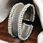 Oxidised Silver Replica Cuff Bracelet | Adorable Light Weight Premium Finish Bangles