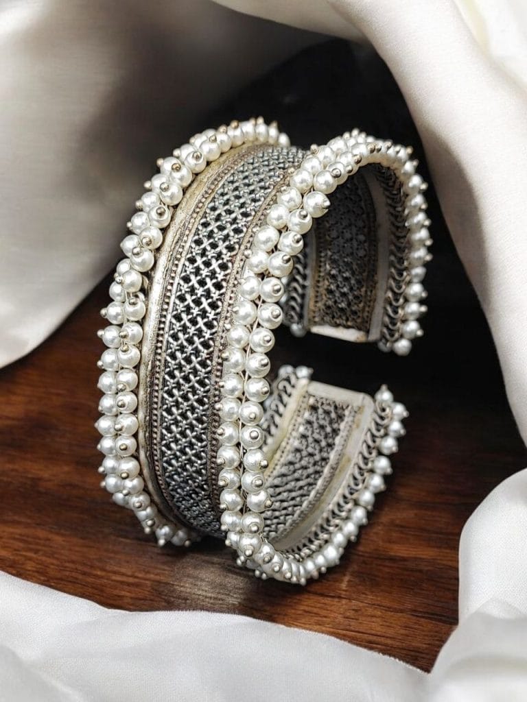 Bulk 590 Oxidised Silver Replica Cuff Bracelet | Adorable Light Weight Premium Finish Bangles