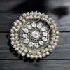 Oxidised Handmade Rings | Best Antique Pearl Beads Silver Replica Adjustable Ring