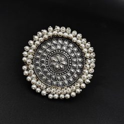 Traditional Silver Replica Ring | Pure Brass Based Handmade Jewelry