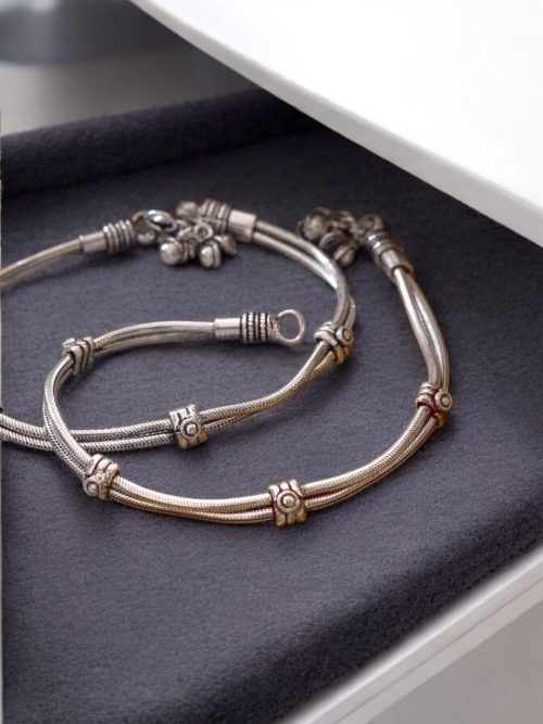 Traditional Silver-Plated Anklet | Best Casual Wear Payal for Girls