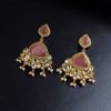 Indian Style Gold-Plated Earrings | Monalisa & AD Stone Contemporary Jewelry