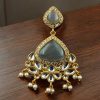 Indian Style Gold-Plated Earrings | Monalisa & AD Stone Contemporary Jewelry