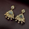 Indian Style Gold-Plated Earrings | Monalisa & AD Stone Contemporary Jewelry