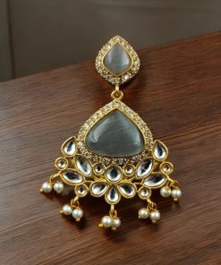 Indian Style Gold-Plated Earrings | Monalisa & AD Stone Contemporary Jewelry
