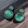 Silver Replica Stud Earrings | Monalisa Stone Studs | Antique Daily-wear Jewelry