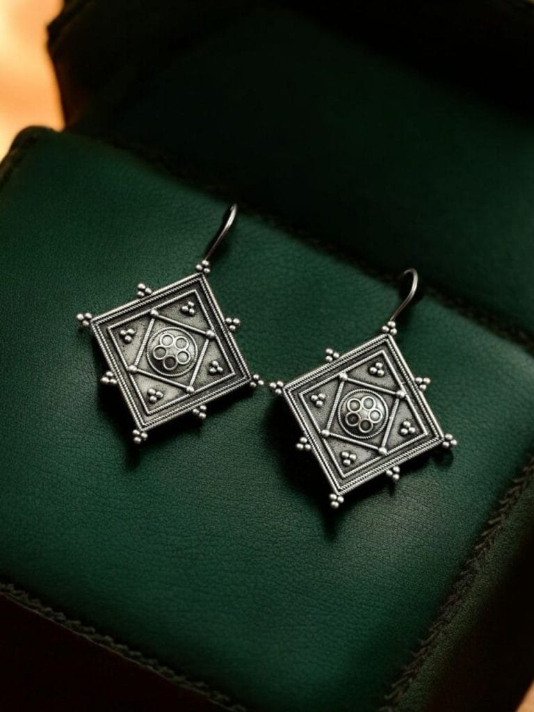 Bulk 462 Silver Replica Hook Earrings | Antique Best Casual Wear Oxidised Jewelry