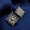 Silver Replica Hook Earrings | Antique Best Casual Wear Oxidised Jewelry
