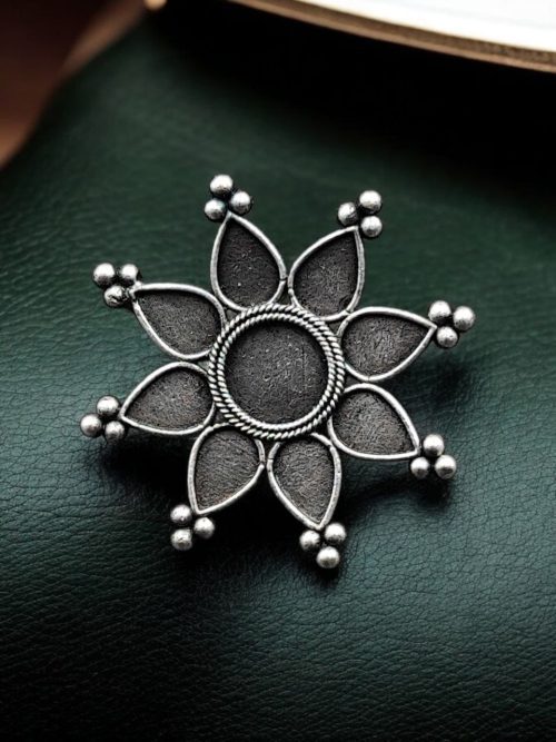 Traditional Oxidized Rings | Unique Designer Silver Replica Adjustable Ring